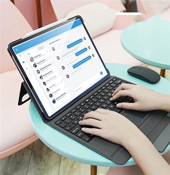 Dux Ducis Touchpad Keyboard Case etui na tablet bezprzewodowa klawiatura Bluetooth iPad Pro 12.9'' 2018 / 2020 / 2021 czarny-2601920