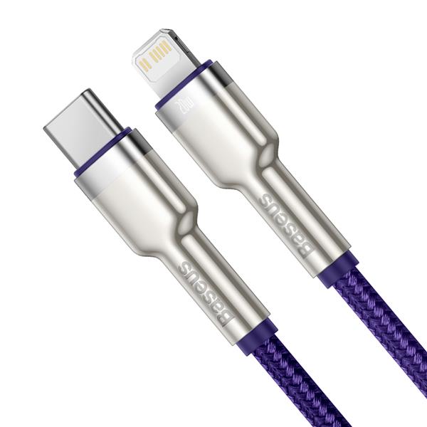 Baseus kabel Cafule Metal PD USB-C - Lightning 1,0 m fioletowy 20W-2047717
