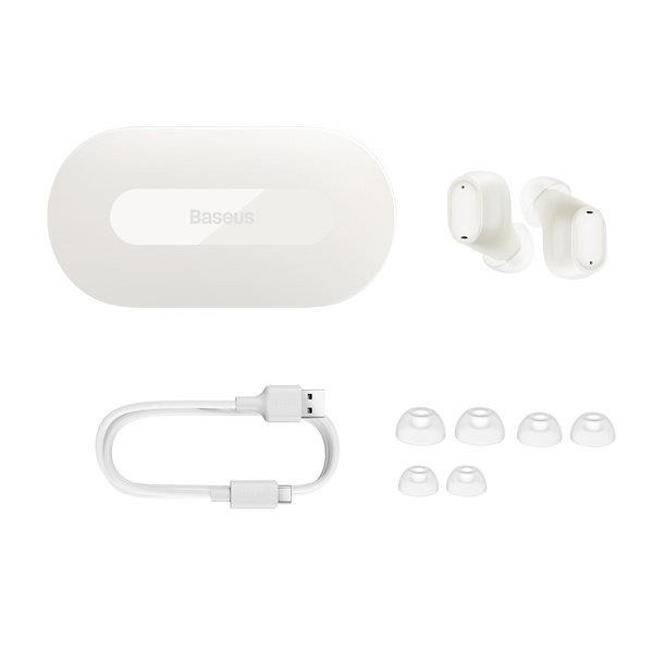 Słuchawki bezprzewodowe TWS Bluetooth 5.3 Baseus Bowie EZ10 - białe-3123630