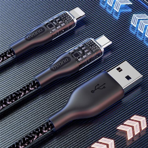 Kabel do szybkiego ładowania 30W 1m USB - Lightning Dudao L22L - szary-3111288