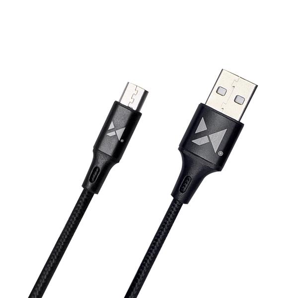 Wozinsky kabel przewód USB - microUSB 2,4A 1m czarny (WUC-M1B)-2209228