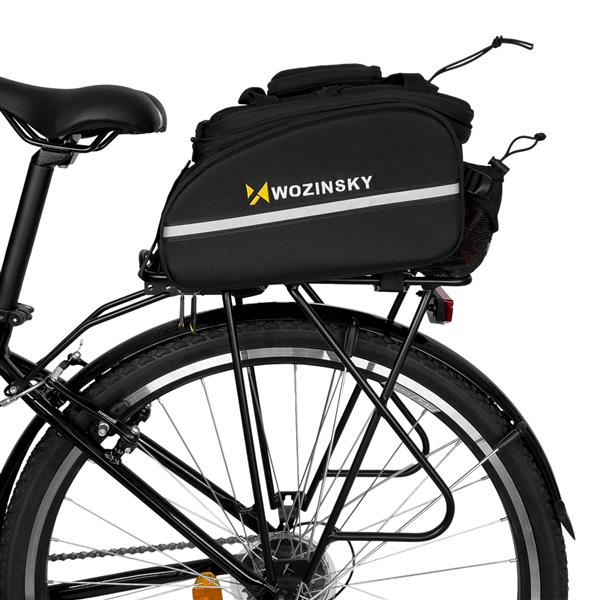Wozinsky duża torba rowerowa na bagażnik 35l + pokrowiec przeciwdeszczowy czarny (WBB19BK)-2168607