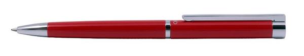 Długopis EXO Vela, czerwony, wykończenia chromowane-3039723