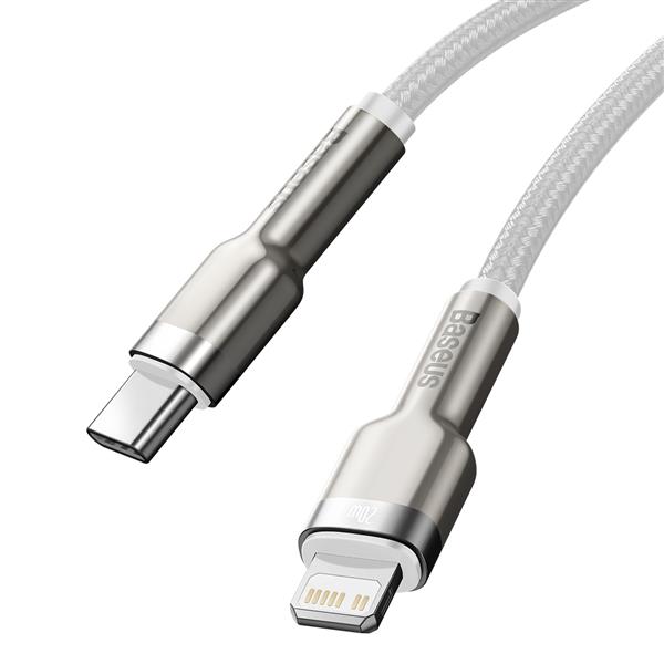 Baseus kabel Cafule Metal PD USB-C - Lightning 1,0 m biały 20W-2090754