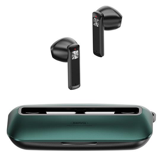 Remax bezprzewodowe słuchawki TWS bluetooth 5.0 300mAh zielony (TWS-28)-2255511