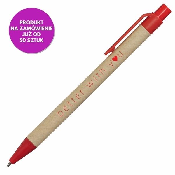 Długopis Mixy z motywem walentynkowym, czerwony-1632183