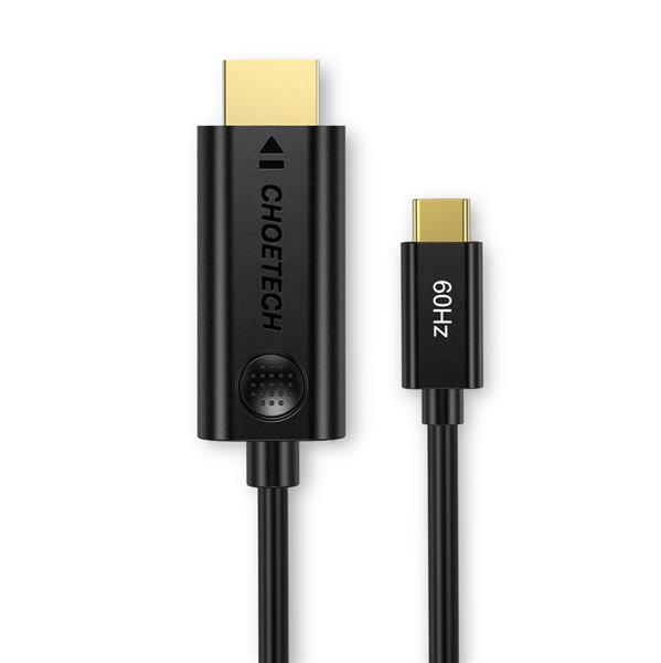 Choetech jednokierunkowy kabel adapter przejściówka z USB Typ C (męski) na HDMI 2.0 (męski) 4K 60Hz 1,8m czarny (CH0019)-2247041
