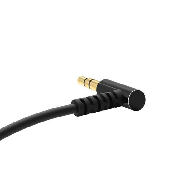 Dudao kątowy kabel przewód AUX mini jack 3.5mm 1m czarny (L11 black)-2148208