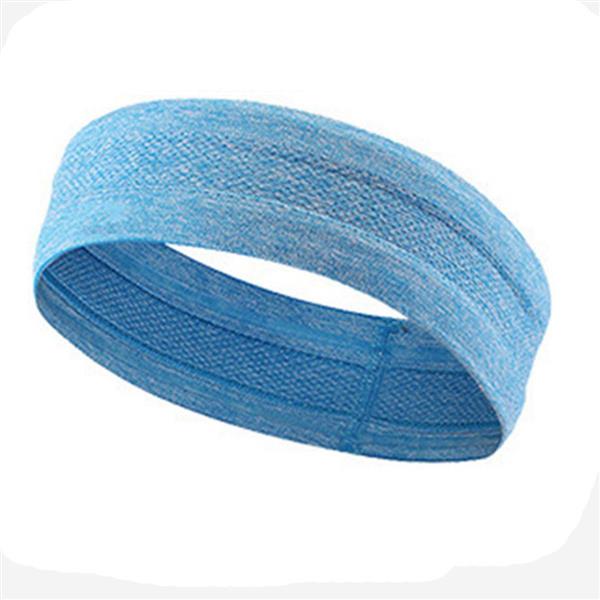 Elastyczna materiałowa opaska na głowę do biegania fitness niebieski-2393986
