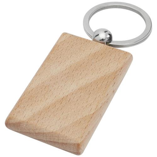Prostokątny brelok do kluczy Gian z drewna z brzozy-2334028
