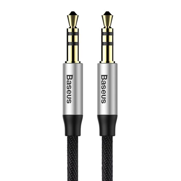 Baseus kabel audio Yiven M30 jack 3,5 mm - jack 3,5 mm 1,5 m srebrno-czarny-2095423