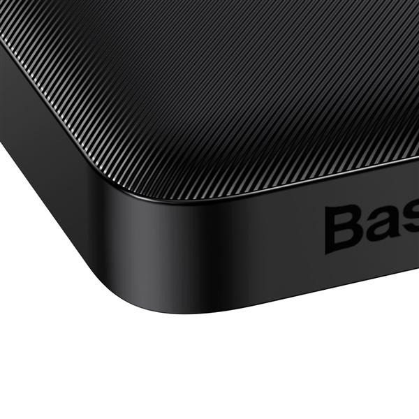 Baseus Bipow powerbank z szybkim ładowaniem 10000mAh 20W czarny (Overseas Edition) + kabel USB-A - Micro USB 0.25m czarny (PPBD050301)-2428946
