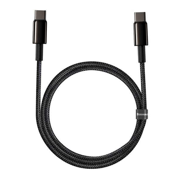 Baseus kabel Tungsten PD USB-C - USB-C 1,0 m czarny 100W-2116095