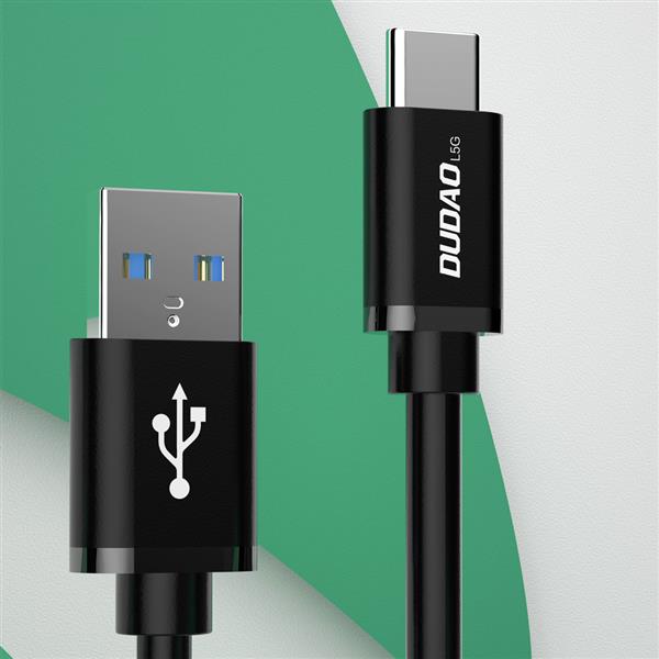 Dudao kabel przewód USB - USB Typ C Super Fast Charge 1 m czarny (L5G-Black)-2220447