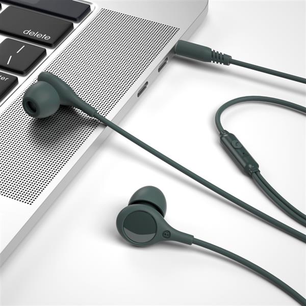 XO słuchawki przewodowe EP46 jack 3,5mm z redukcją szumów zielone-2109774