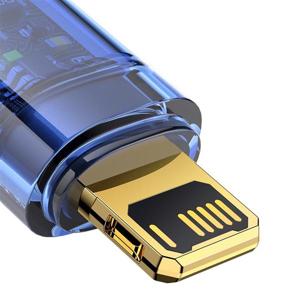 Baseus Explorer Series kabel przewód USB – Lightning 2.4A 2m niebieski (CATS000503)-2387096