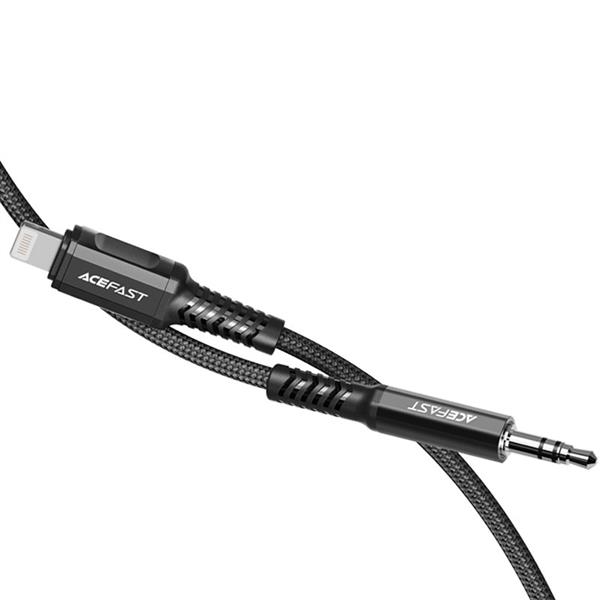 Acefast kabel audio MFI Lightning - 3,5mm mini jack (męski) 1,2m, AUX czarny (C1-06 black)-2269919