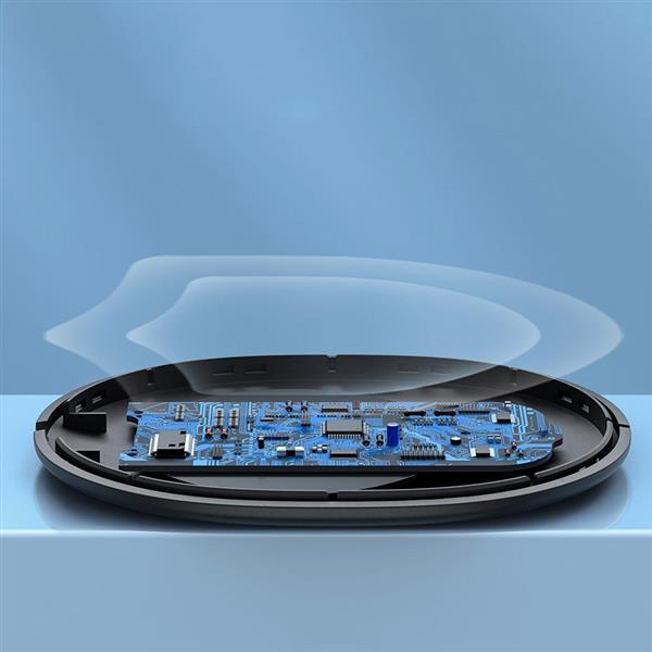 Baseus Jelly bezprzewodowa ładowarka Qi 15 W do telefonu słuchawek + kabel USB - USB Typ C czarny (WXGD-01)-2159276
