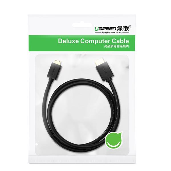 Ugreen kabel HDMI (męski) - mini HDMI (męski) 3D Ethernet ARC 1 m czarny (HD108 10195)-2169639
