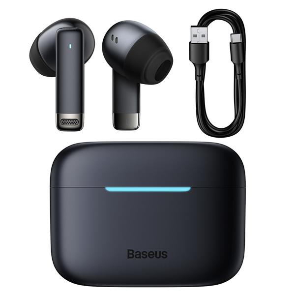 Baseus dokanałowe bezprzewodowe słuchawki TWS Bluetooth 5.3 czarne (Bowie E9)-2382288