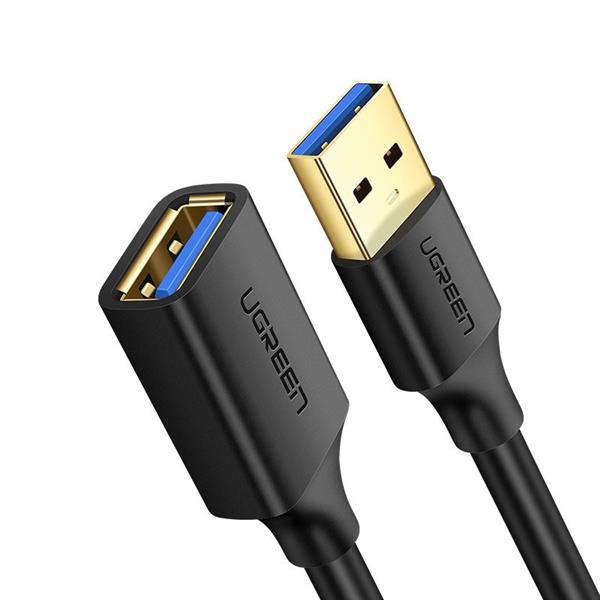 Ugreen kabel przewód przedłużacz przejściówka USB 3.0 (żeński) - USB 3.0 (męski) 1m czarny (10368)-3122644