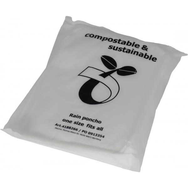 Biodegradowalne poncho przeciwdeszczowe FLEURUS-3047573