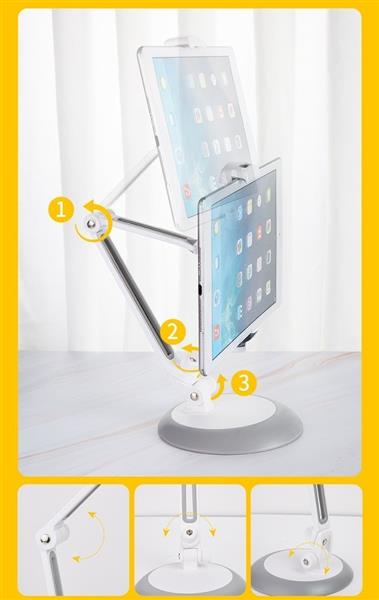 Remax składany uchwyt podstawka stojak statyw na telefon tablet (ekran od 4'' do 10'') czarno-żółty (RL-CH10 black-yellow)-2188496