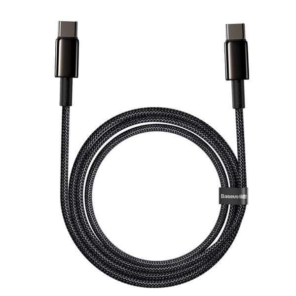 Baseus kabel Tungsten PD USB-C - USB-C 2,0 m czarny 100W-2090785