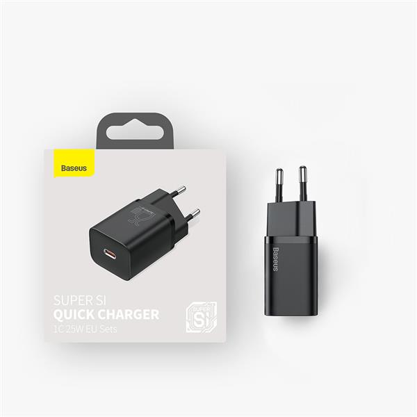Baseus Super Si 1C szybka ładowarka USB Typ C 25W Power Delivery Quick Charge czarny (CCSP020101)-2262405
