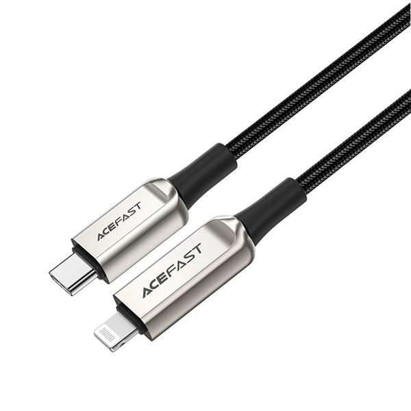 Acefast kabel MFI USB Typ C - Lightning 1,2m, 30W, 3A srebrny (C6-01 silver)-2269752