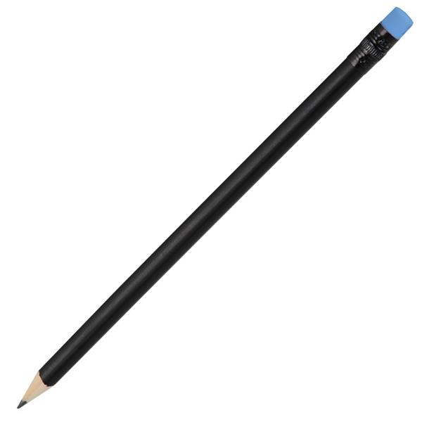 Ołówek drewniany, niebieski/czarny-2010300