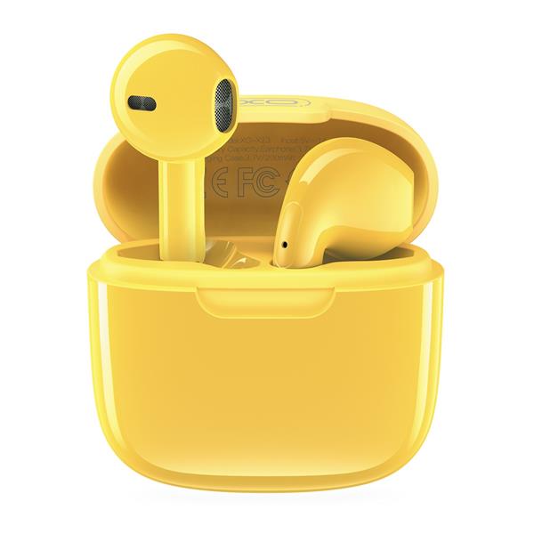 XO słuchawki Bluetooth X23 TWS żółte-3069581