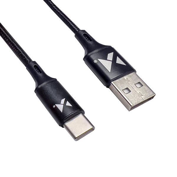 Wozinsky kabel USB - USB Typ C 2,4A 1m czarny (WUC-C1B)-2209249