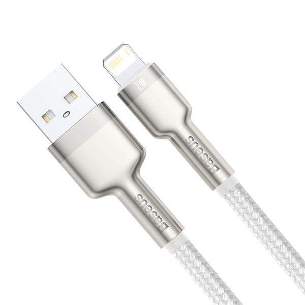 Baseus kabel Cafule Metal USB - Lightning 2,4A 1,0 m biały-2090760