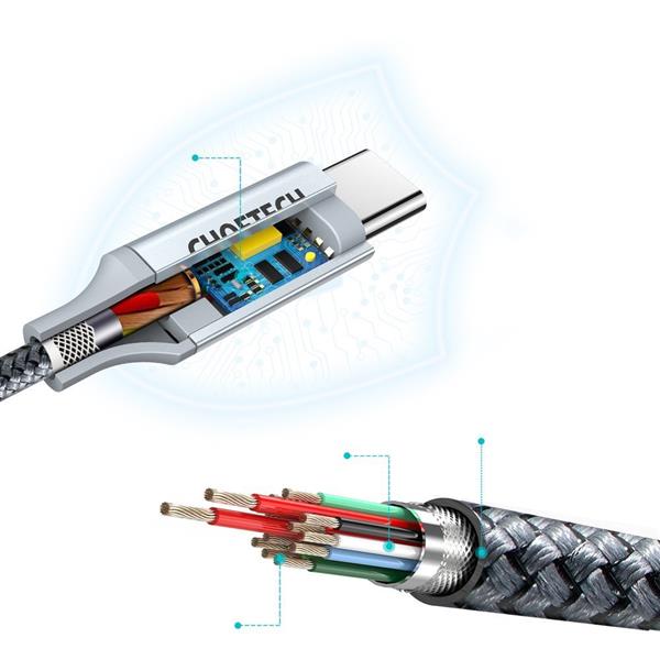 Choetech kabel przewód USB Typ C - USB Typ C 5A 100 W Power Delivery 480 Mbps 1,8 m szary (XCC-1002-GY)-2218924
