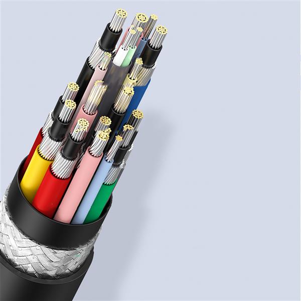 Ugreen kabel przewód USB C (męski) - USB C (męski) Thunderbolt 4 100W / 8K 60Hz / 40Gb/s 0.8m czarny (US501)-3111667