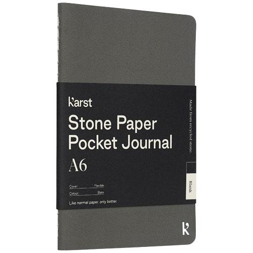 Notatnik kieszonkowy A6 Karst® w miękkiej oprawie z papieru z kamienia – gładki-2339067
