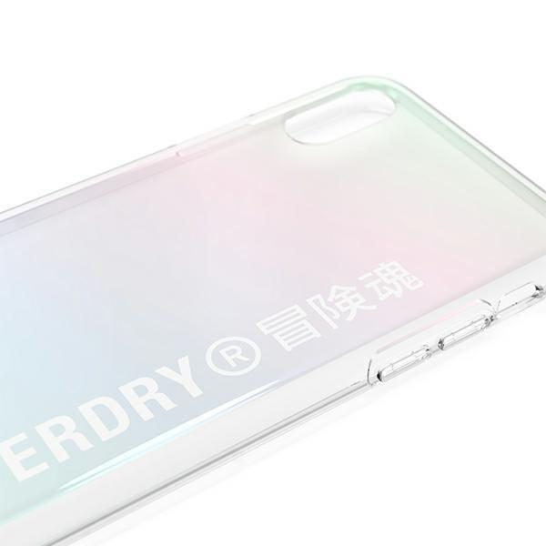 Etui SuperDry Snap na iPhone X/Xs Clear Case Gra dient 41584-2285136