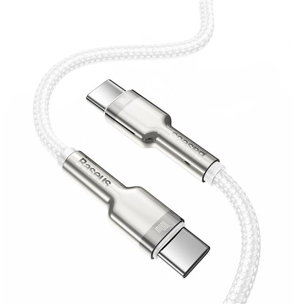 Baseus kabel Cafule Metal PD USB-C - USB-C 1,0 m biały 100W-2099724