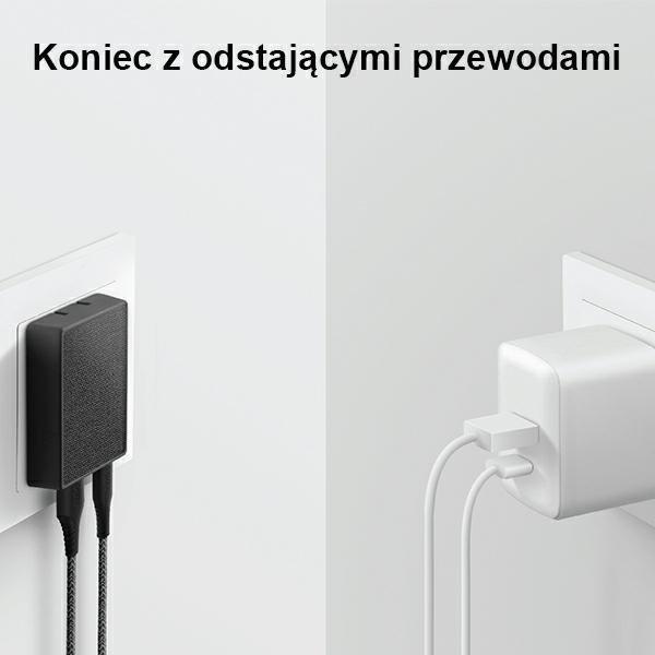 UNIQ Ład. siec. Votre Slim Duo 20W USB-C + USB-A czarny/charcoal black-2255918