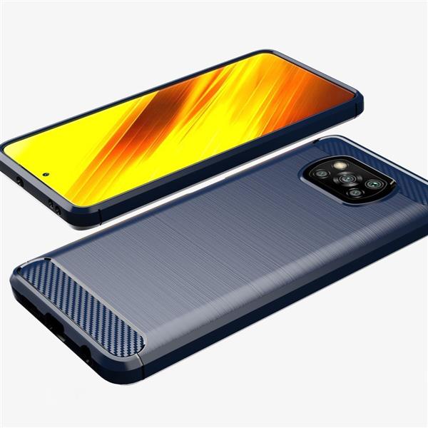 Carbon Case elastyczne etui pokrowiec Xiaomi Poco X3 NFC / Poco X3 Pro czarny-2175026