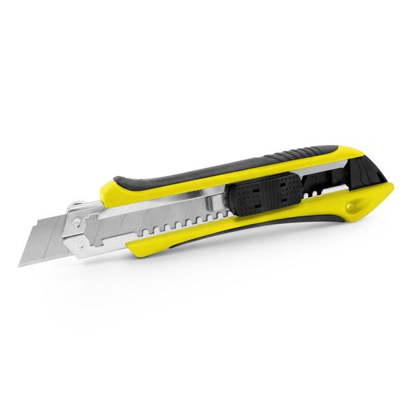 Nóż do tapet z mechanizmem zabezpieczającym, zapasowe ostrza w komplecie | Sutton-2350387