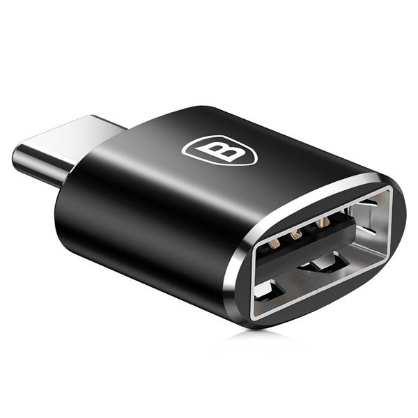 Baseus adapter przejściówka ze złącza USB na USB Typ C OTG czarny (CATOTG-01)-2138670