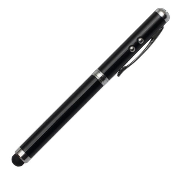 Długopis ze wskaźnikiem laserowym Supreme – 4 w 1, czarny-547981