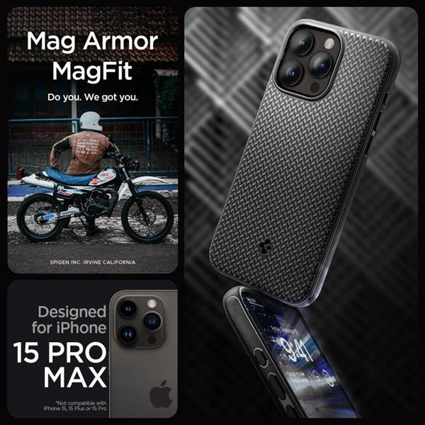 SPIGEN MAG ARMOR MAGSAFE IPHONE 15 PRO MAX MATTE BLACK-3138412