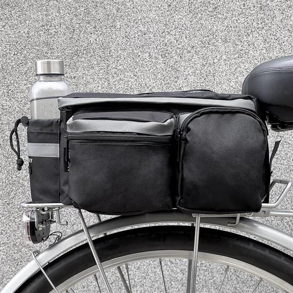 Wozinsky torba rowerowa na bagażnik z paskiem na ramię 6l czarny (WBB3BK)-2142357