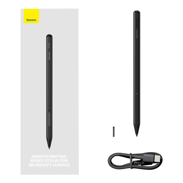 Aktywny rysik stylus do Microsoft Surface MPP 2.0 Baseus Smooth Writing Series - czarny-3114940