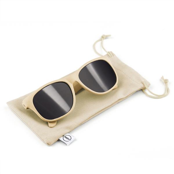 Okulary przeciwsłoneczne ze słomy pszenicznej B'RIGHT, bawełniane etui w komplecie | Adam-1957448