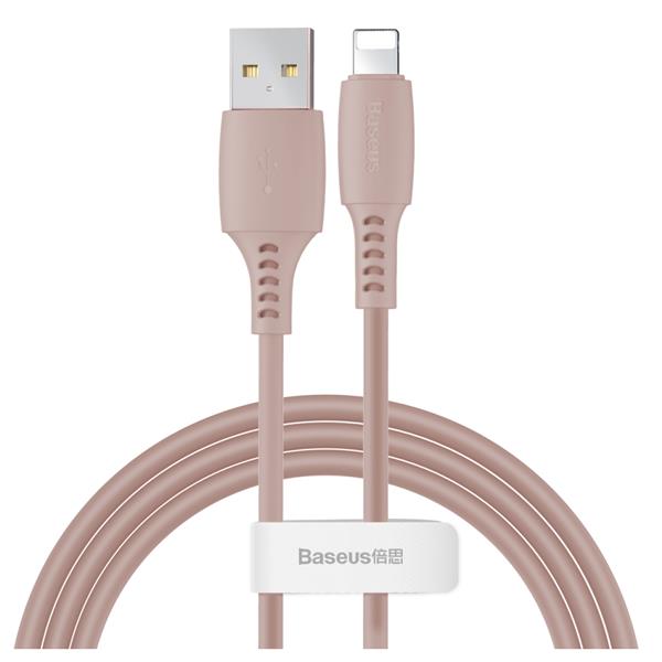 Baseus kabel Colourful USB - Lightning 1,2 m 2,4A różowy-2081272