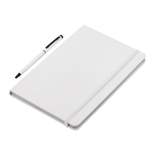 Zestaw notes z długopisem Abrantes, biały-2014023